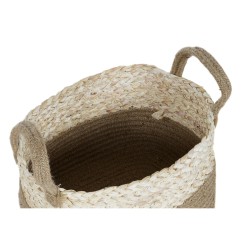 Set de basket Home ESPRIT Naturel Marron Clair Jute Moderne 41 x 30 x 33 cm (3 Pièces)