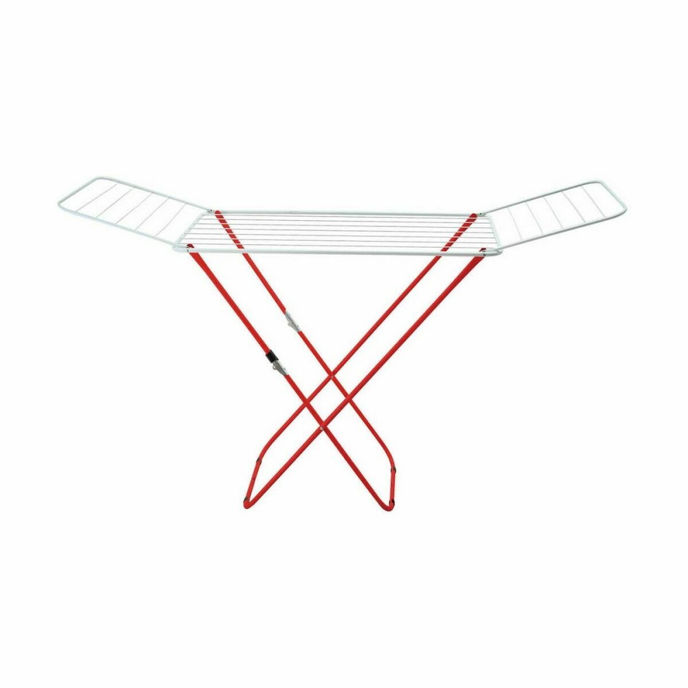 Folding clothes line Supernet White Red 127 x 50 x 2 cm (6 Units)