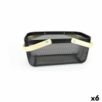 Panier Multi-usages Confortime Bois Métal 40 x 28 x 18 cm (6 Unités)