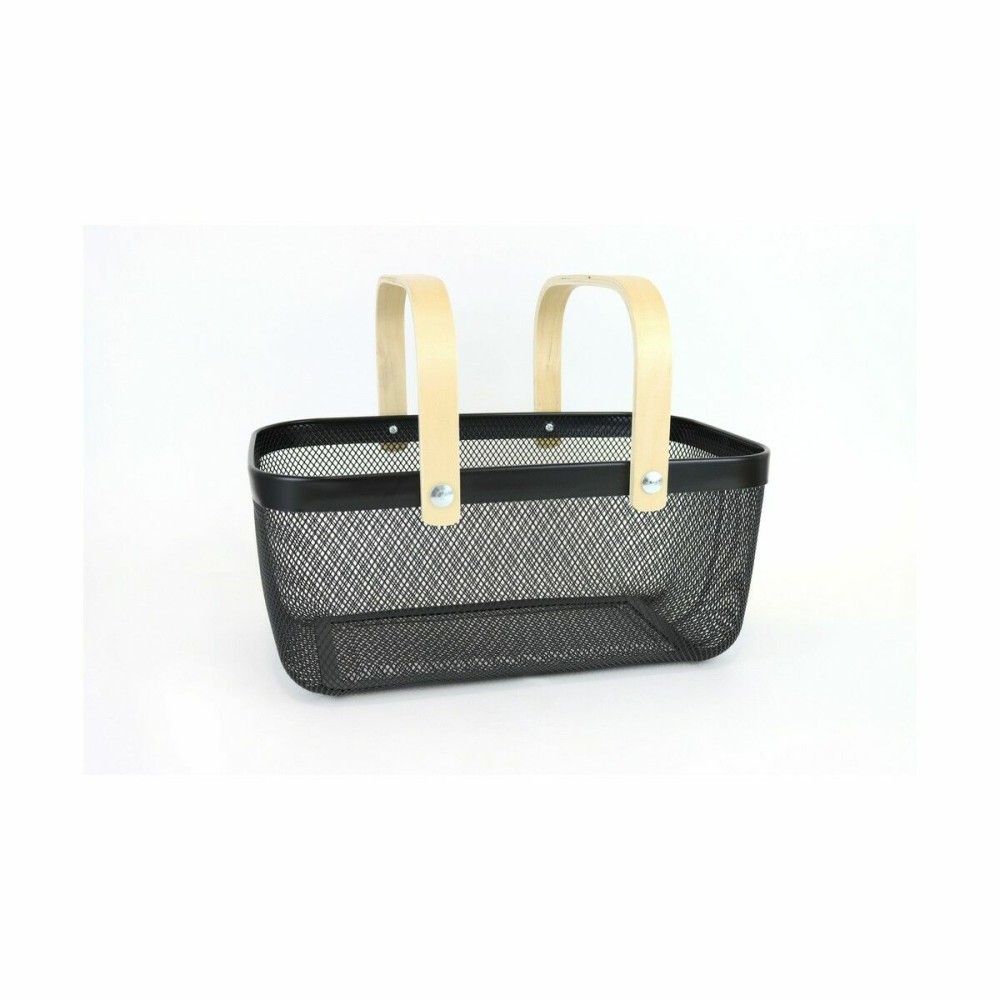 Multi-purpose basket Confortime Wood Metal 40 x 28 x 18 cm (6 Units)
