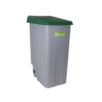 Poubelle à Roulettes Denox 110 L Vert 58 x 41 x 89 cm (2 Unités)