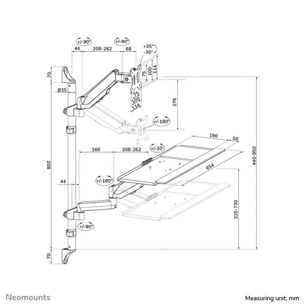 Support de Toit pour Projecteur Neomounts WL90-325BL1