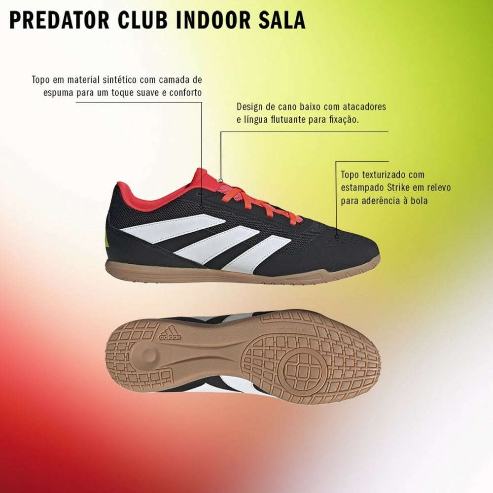 Chaussures de Futsal pour Adultes Adidas Sala Predator Club In Noir