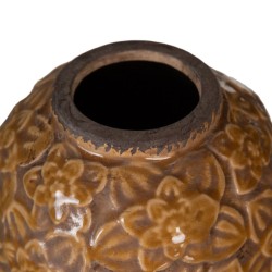 Vase Braun aus Keramik 16,5 x 16,5 x 16 cm