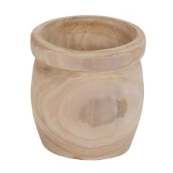 Set of Planters Natural Paolownia wood 43 x 43 x 44 cm (3 Units)