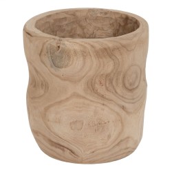 Set of Planters Natural Paolownia wood 44 x 44 x 46 cm (3 Units)