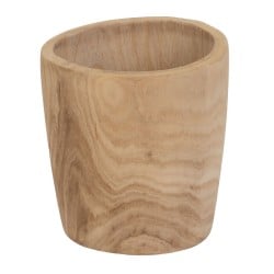 Set of Planters Natural Paolownia wood 32 x 32 x 32 cm (3 Units)