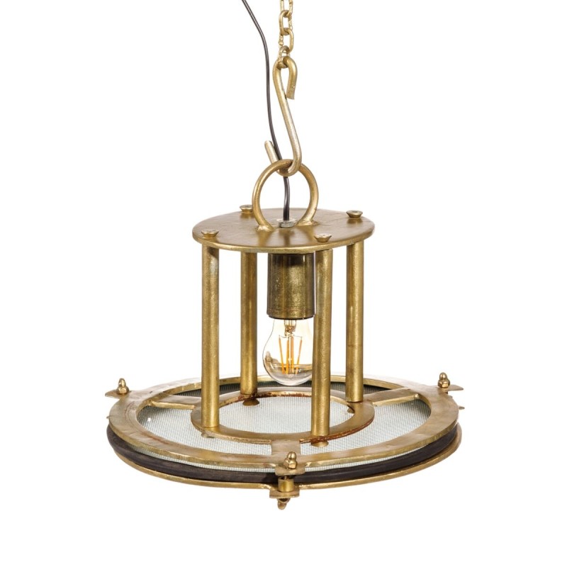 Suspension Bronze Verre Fer 40 W 240 V 50 x 50 x 32 cm