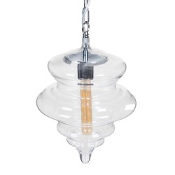 Ceiling Light Silver Metal Crystal 40 W 220-240 V 28 x 28 x 36 cm Modern