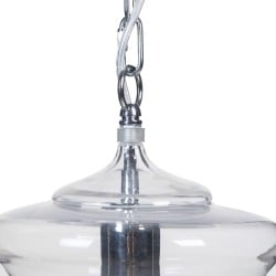 Suspension Argenté Métal Verre 40 W 220-240 V 28 x 28 x 36 cm Moderne