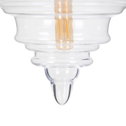 Suspension Argenté Métal Verre 40 W 220-240 V 28 x 28 x 36 cm Moderne