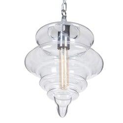 Ceiling Light Silver Metal Crystal 40 W 220-240 V 28 x 28 x 36 cm Modern