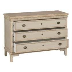 Chest of drawers Cream Natural Fir wood MDF Wood 119,5 x 44,5 x 84 cm