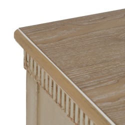 Schubladenschrank Creme natürlich Tannenholz Holz MDF 119,5 x 44,5 x 84 cm