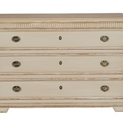 Caisson à Tiroirs Crème Naturel Bois d'épicéa Bois MDF 119,5 x 44,5 x 84 cm