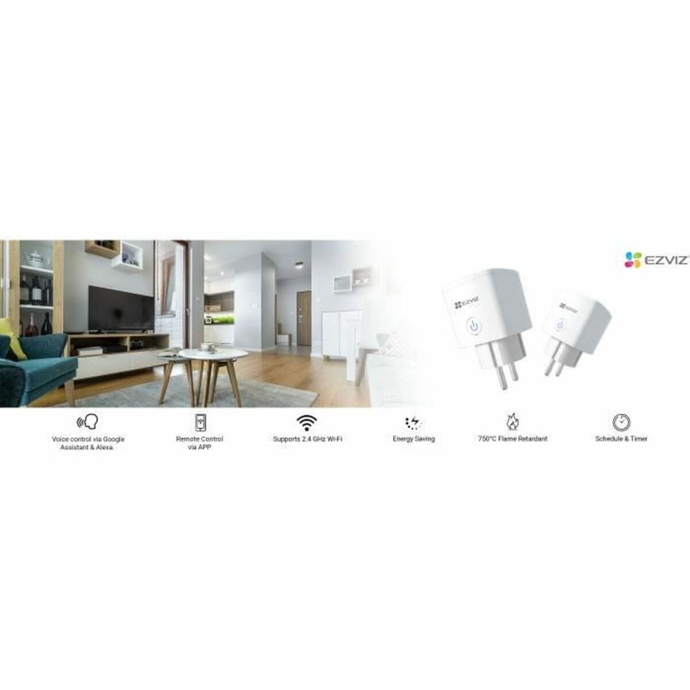 Steckeradapter Ezviz T30 Weiß 2300 W 220-240 V