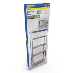 Shelves Kinzo Wood Stainless steel 5 Shelves 750 kg 75 x 30 x 172 cm