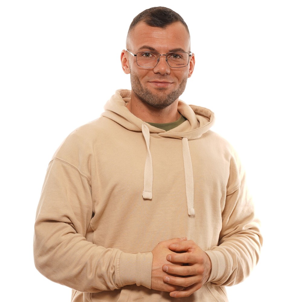 Monture de Lunettes Homme Longines LG5017-H-57008 Gris ø 57 mm