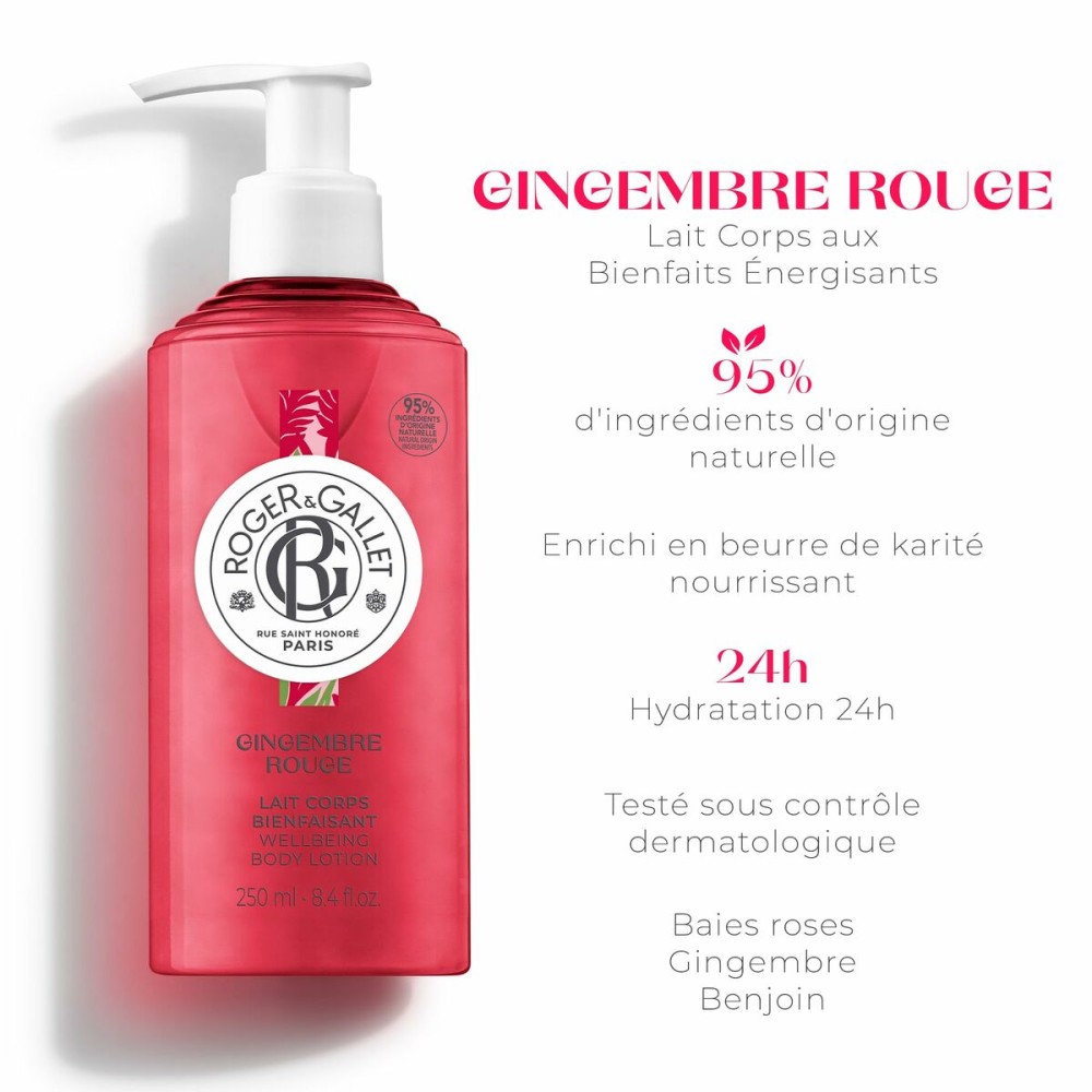 Lotion corporelle Roger & Gallet Gingembre Rouge 250 ml