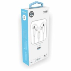 Headphones with Microphone Tech One Tech TEC1203 White 10 Units