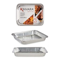 Jeux de plateaux Kinvara 82262 Aluminium 32,5 x 26 x 3,8 cm 3 Pièces (12 Unités)