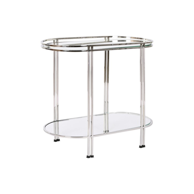 Side table Home ESPRIT Silver Steel Mirror 70 x 35 x 63 cm