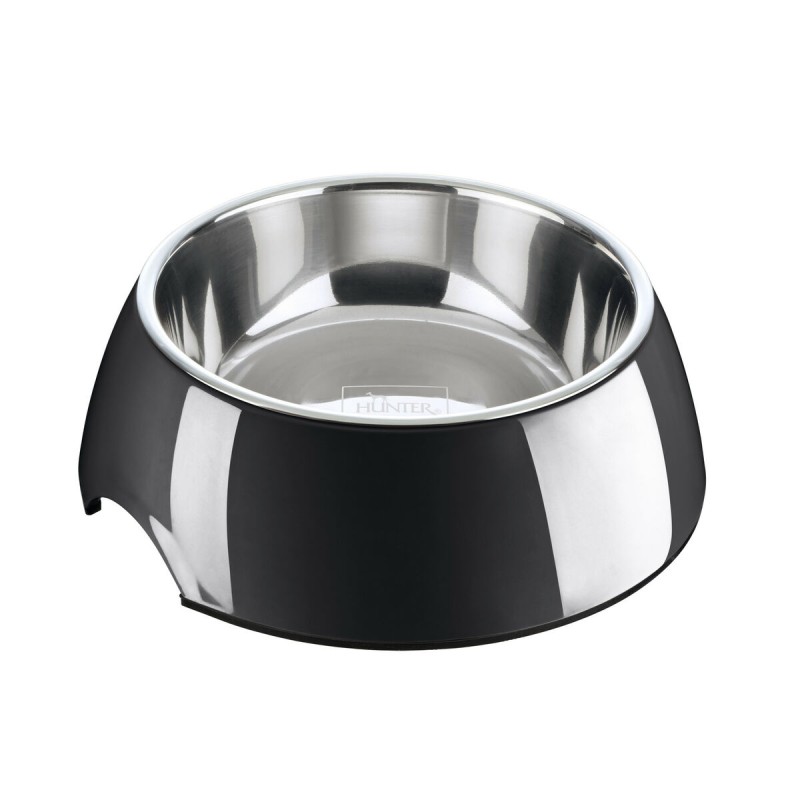 Dog Feeder Hunter Black 1,4 L Stainless steel