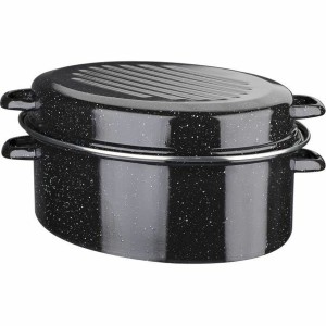 Topf mit Deckel GSW noir Emaillierter Edelstahl