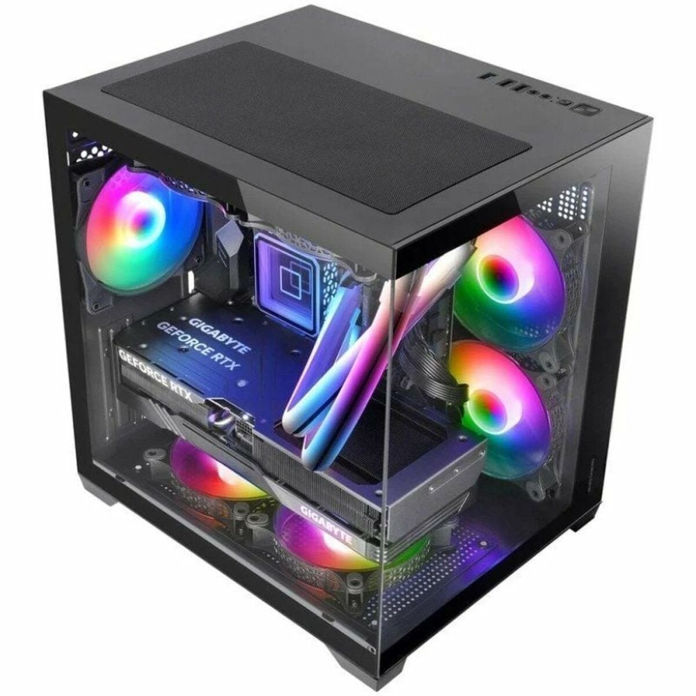 Mini-Tower Gehäuse Mikro ATX / ITX Mars Gaming MCVIEW2 Schwarz