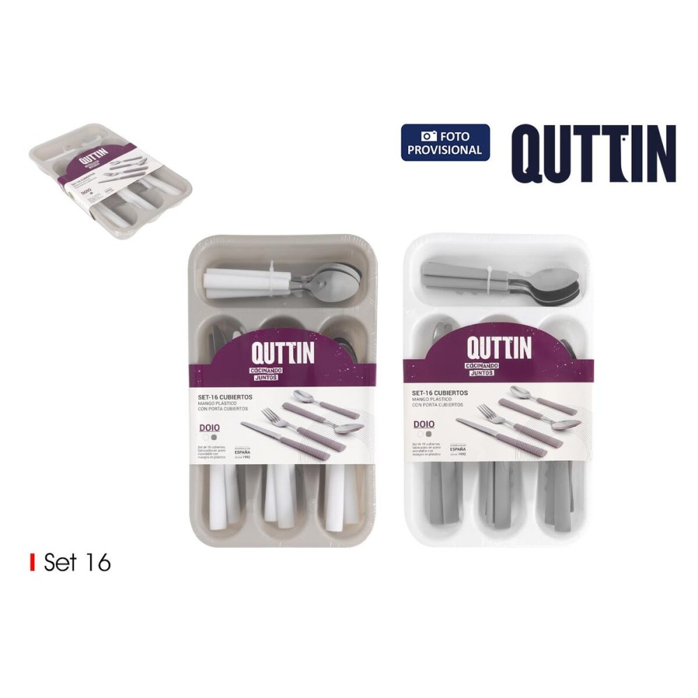 Cutlery Quttin Plastic 16 Pieces 17 Pieces (6 Units)