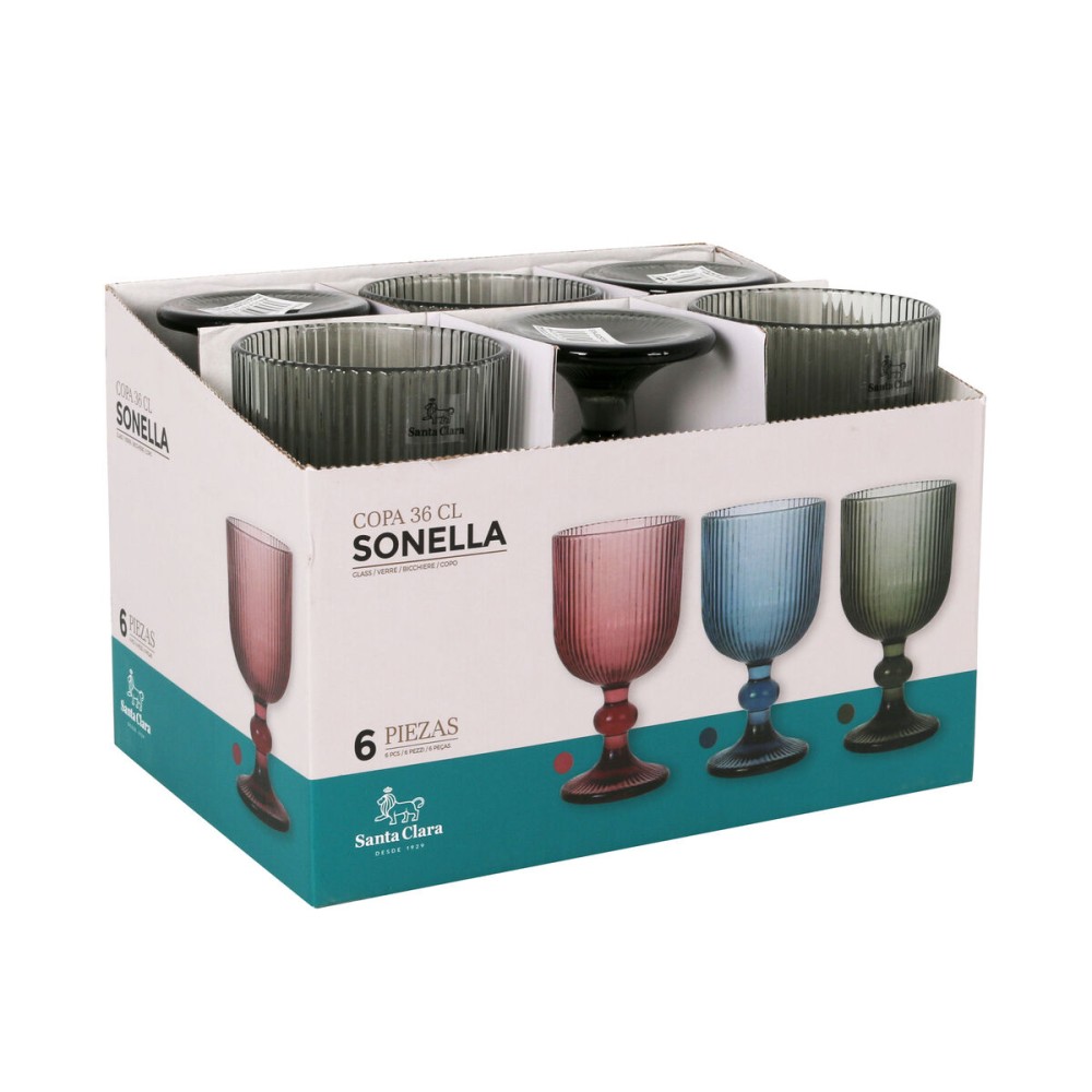 Champagne glass Santa Clara Sonella Green (36 Units)