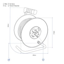 Extension EDM 20116 Black 50 m
