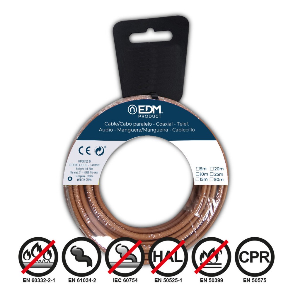 Cable EDM 28472 Brown 2,5 mm 25 m