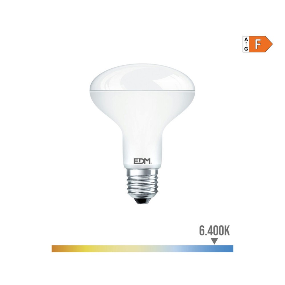 LED-Lampe EDM 35489 F 12 W 75 W 80 W E27 1055 lm Ø 9 x 12 cm Reflektor (6400 K)