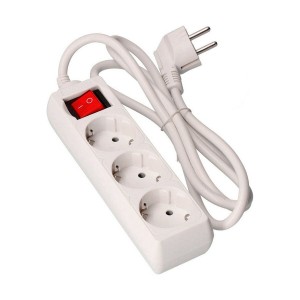 3-socket plugboard with power switch EDM 41009 Schuko (1,5 m)