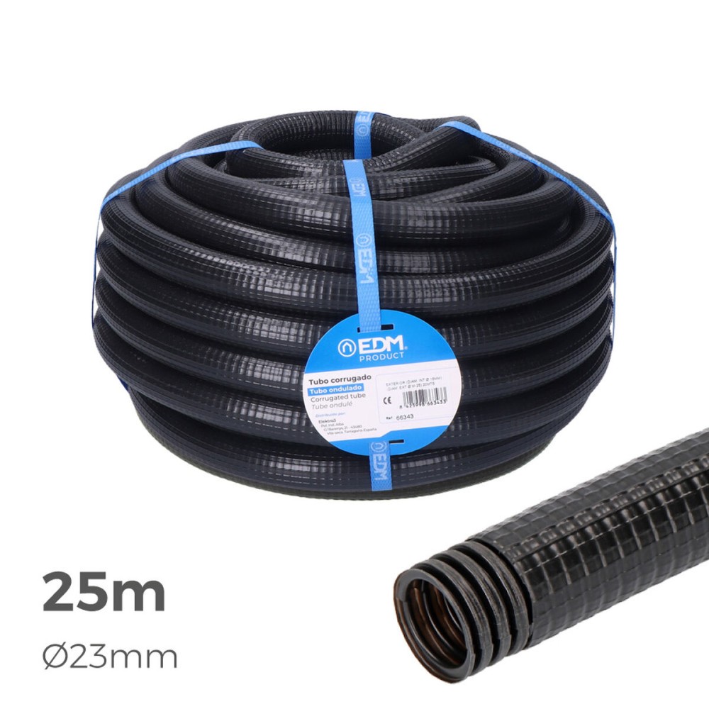 Gewellt EDM 66364 Ferroplast Ø 32 mm Außenbereich Gefüttert (25 m) (1 Stück)