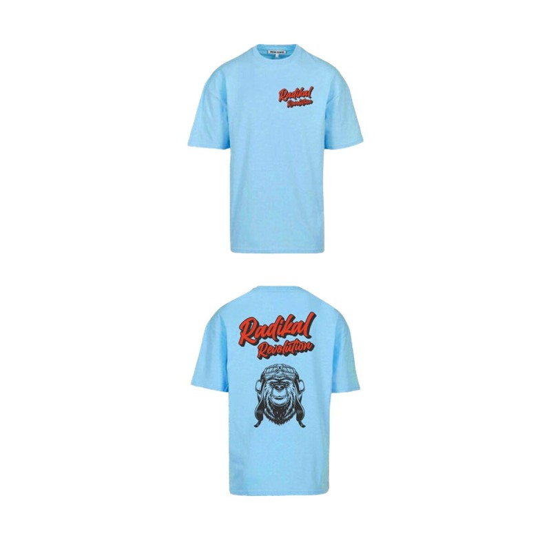 T-shirt à manches courtes homme RADIKAL Bear Bleu ciel M