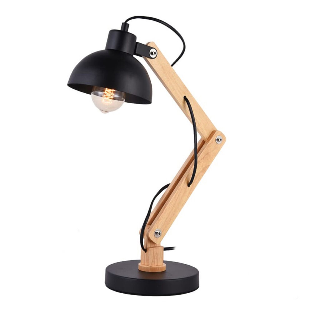 Flexo/Lampe de bureau EDM 32116 Noir Bois Métal 60 W E27 Ø 16 x 52 cm Ø 16 x 53 cm