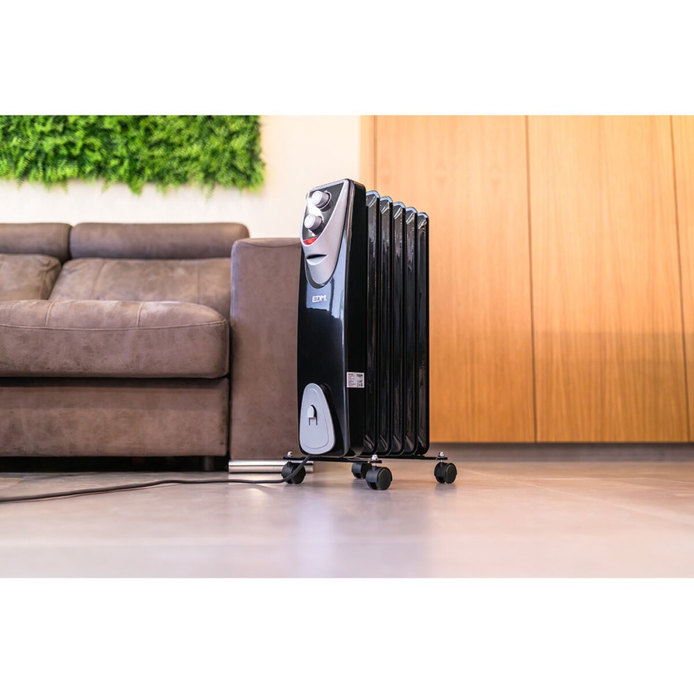 Heizkörper EDM 07127 Black Edition Schwarz/Grau 1500 W