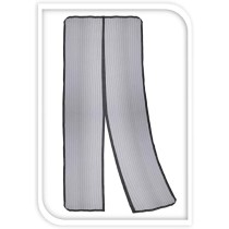Moskitonetz Progarden Plattenspeicher 2 Stücke Türen Fiberglas Schwarz (50 x 220 cm)