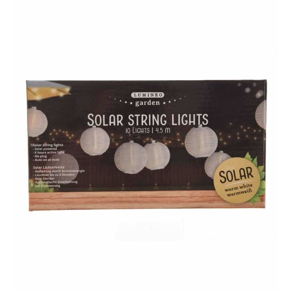 LED-Lichterkette Lumineo Außenbereich Solar Weiß (7,5 m)