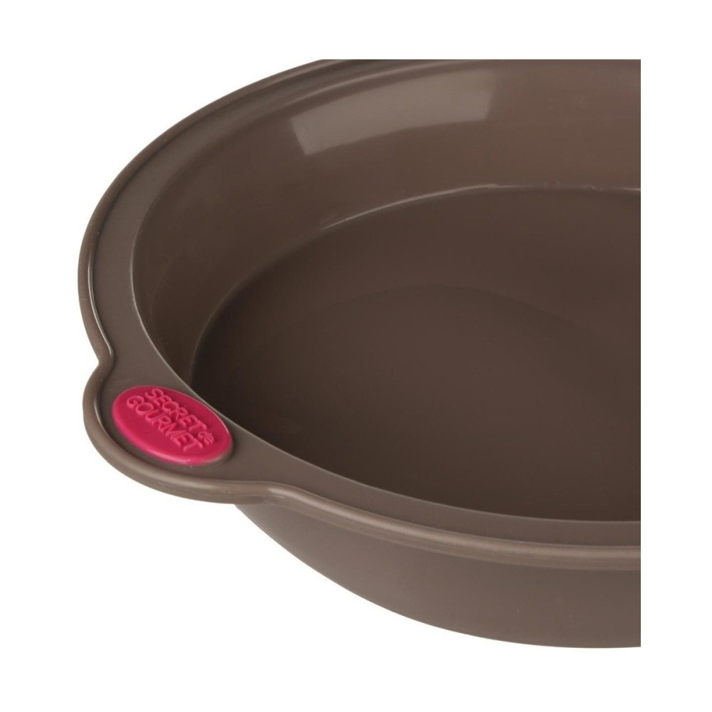Silicone Mould with Handle Secret de Gourmet Brown Silicone 24 cm