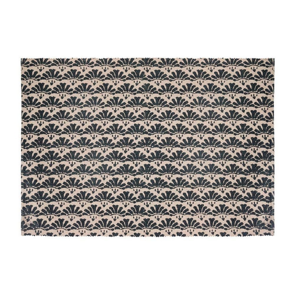 Tapis Atmosphera Noir Beige Coton Multicouleur 60 x 90 cm