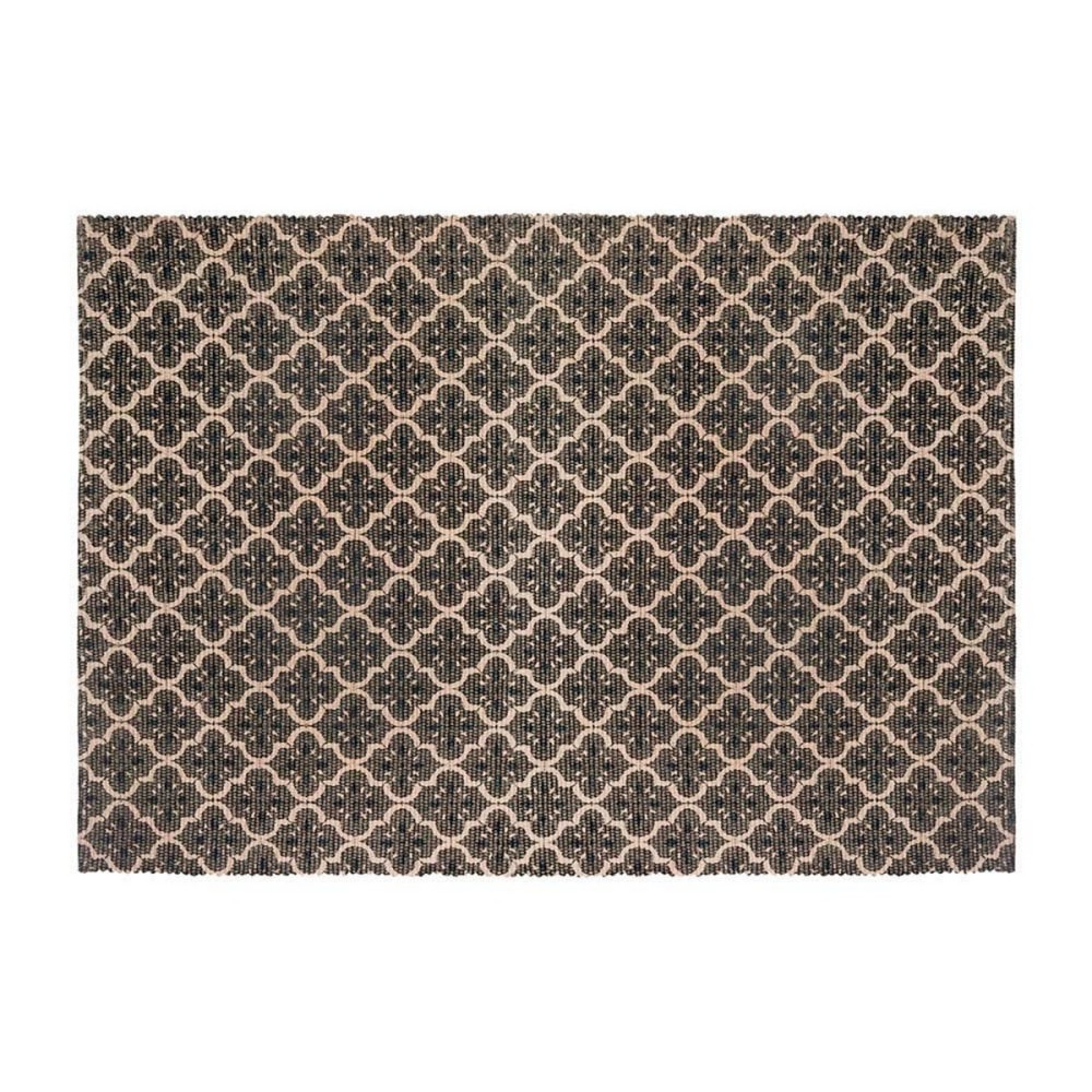 Teppich Atmosphera Schwarz Beige Baumwolle Bunt 60 x 90 cm