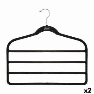 Mehrfachbügel für Hosen 5five Simply Smart Schwarz Nylon ABS 44,8 x 41,5 cm Hosen