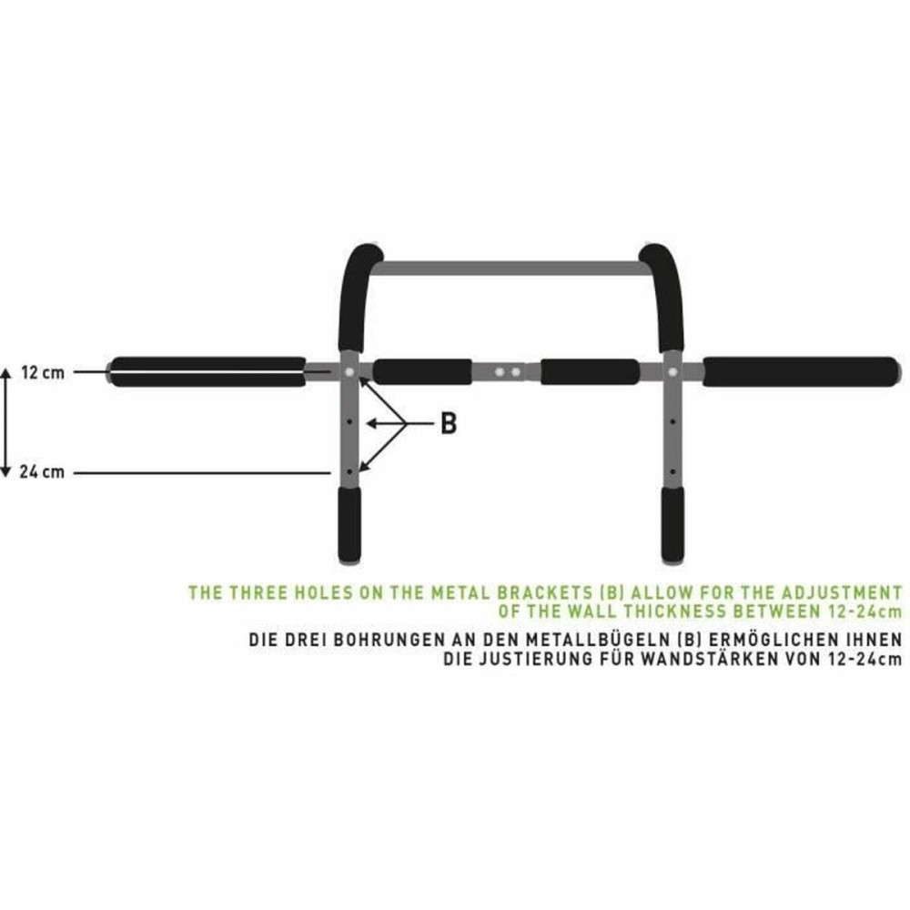 Pull-up Bar Schildkröt Black Metal Steel Iron ABS TPE Foam EVA