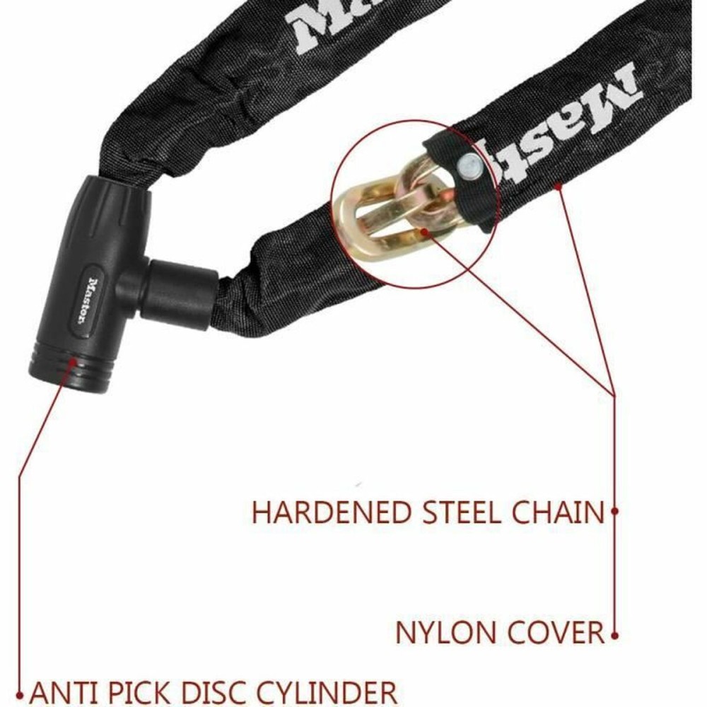 Key padlock Master Lock Black 90 cm