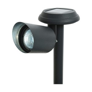 Solar-Gartenpfahl Lumineo Aluminium Schwarz LED 3 Lm