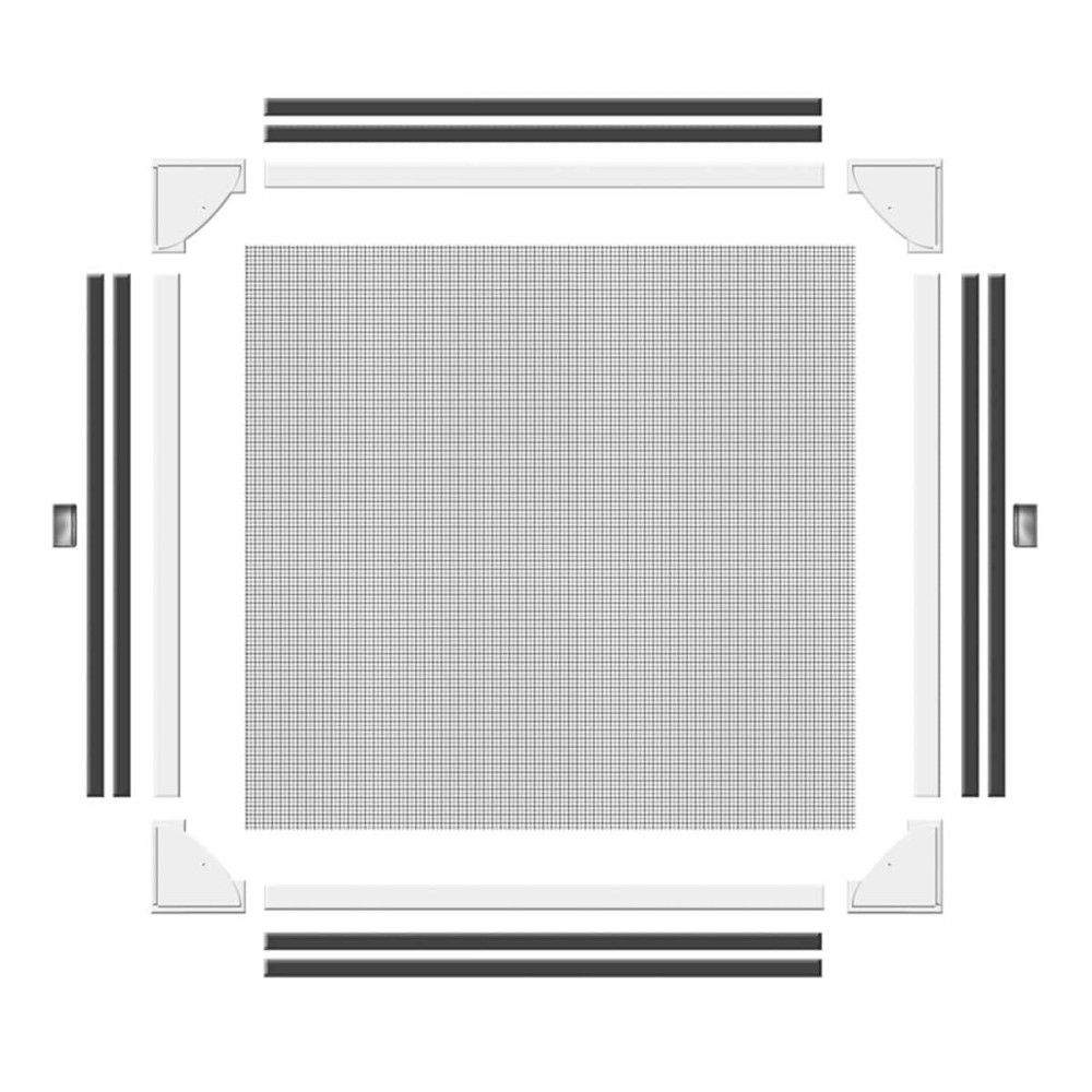 Mosquito net Schellenberg Magnetic With frame Fibreglass White (100 x 120 cm)