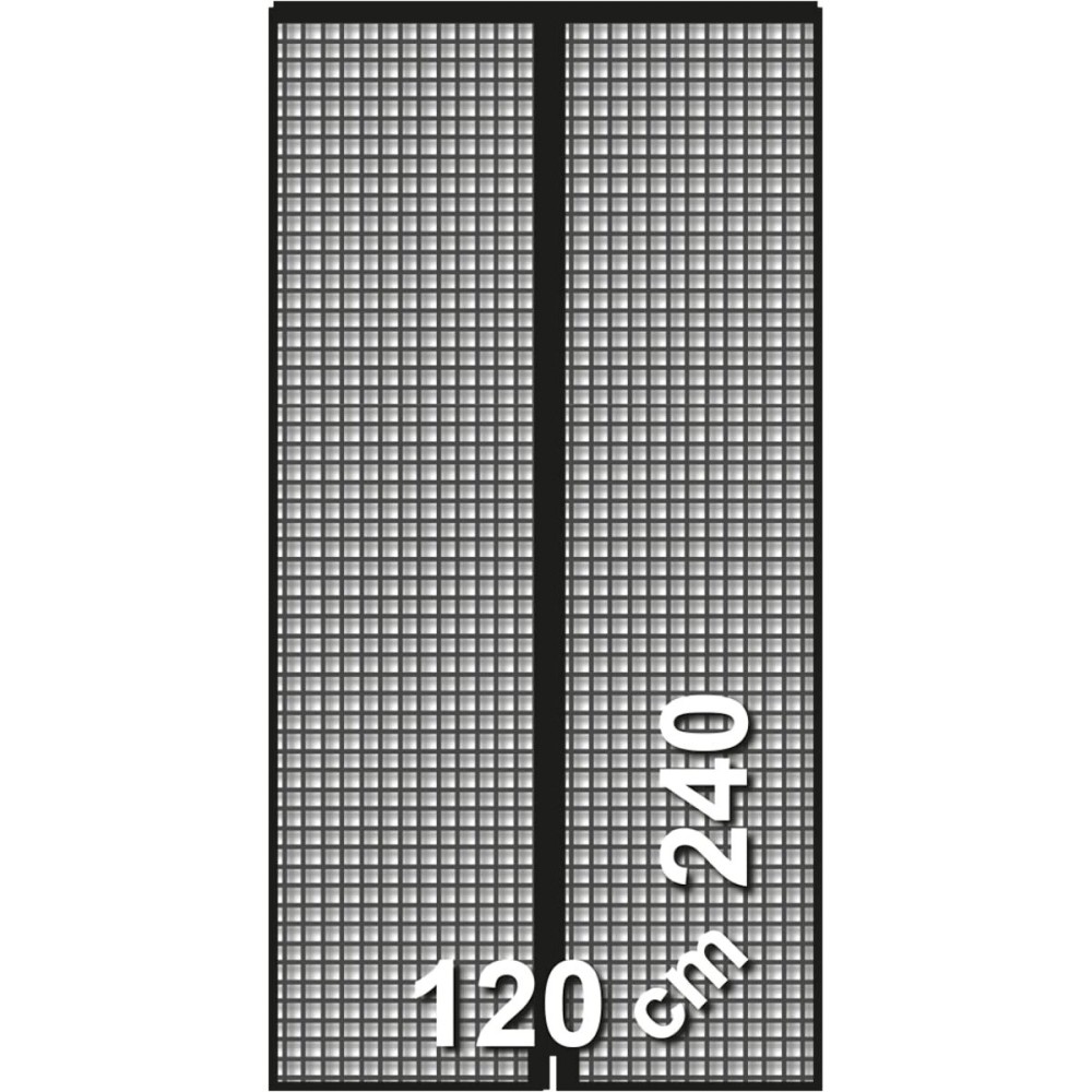 Fliegenvorhang Schellenberg Türen Plattenspeicher Fiberglas Anthrazit (120 x 240 cm)